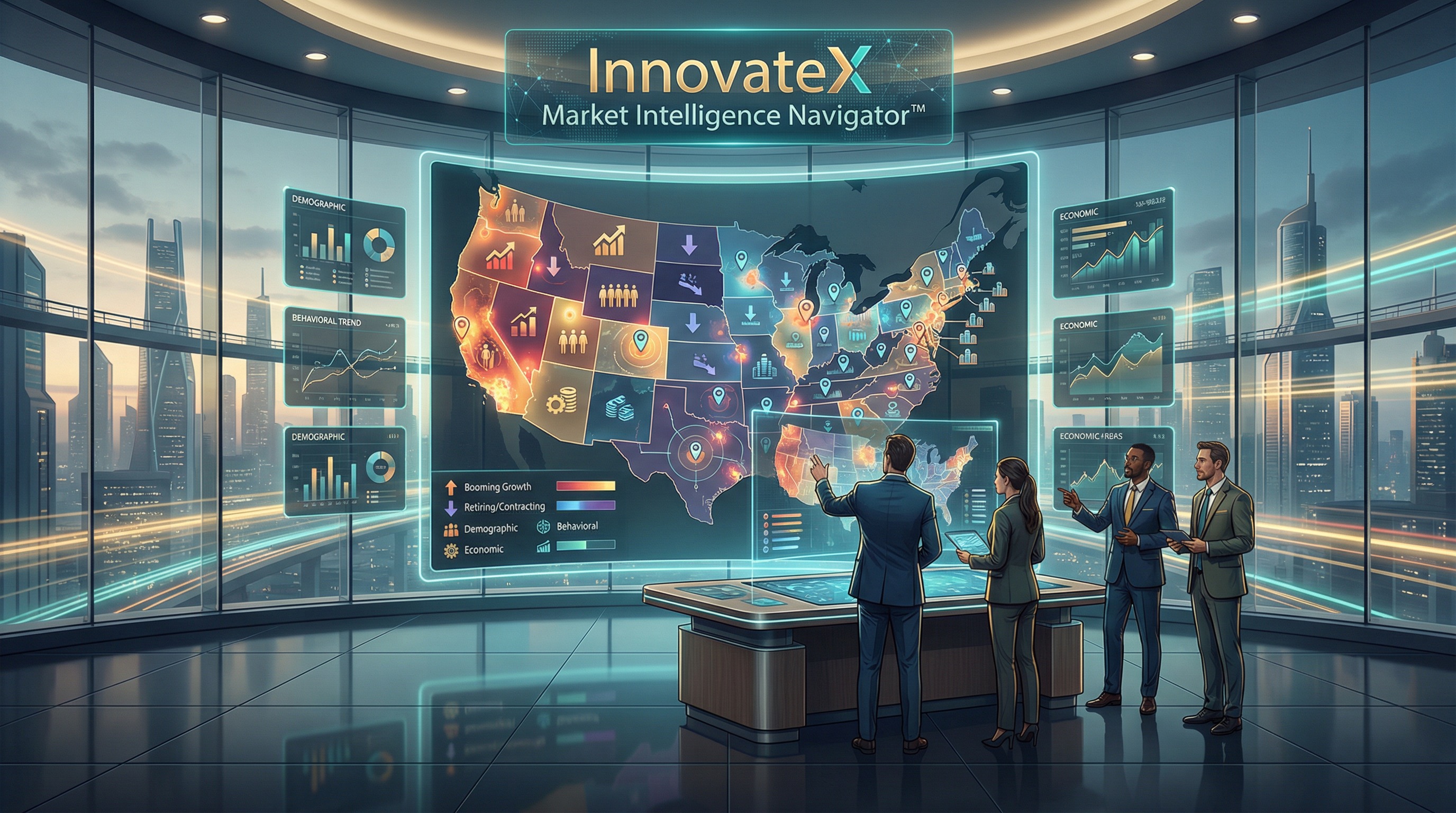 InnovateX Geo-Spatial Decision Architecture™ — Market intelligence and geo-spatial decision architecture for complex organisations